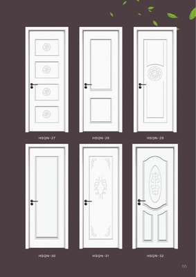 Heat Insulation Interior WPC Door With Frame Customized Width 850mm 950mm