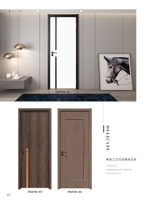 Modern Swing Interior WPC Door With Customized PVC Film 2500mm*1100mm