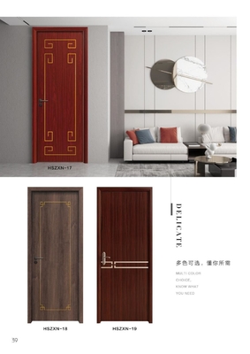 Customizable Interior WPC Door With 60mm Door Frame Line Fire Retardant