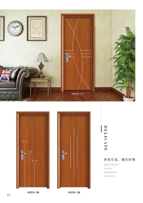 Waterproof WPC Bathroom Doors With Customizable Frame Line 60/70/80/90/100mm