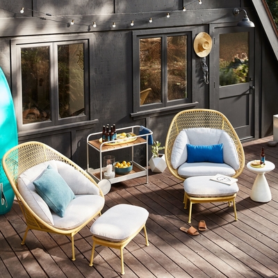 Outdoor Balcony Furniture PE Rattan chair Waterproofing UV Resistant