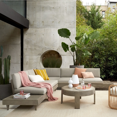 Stylish Modern Outdoor Sectional Sofa Furniture Easy Maintenance Water Resisting