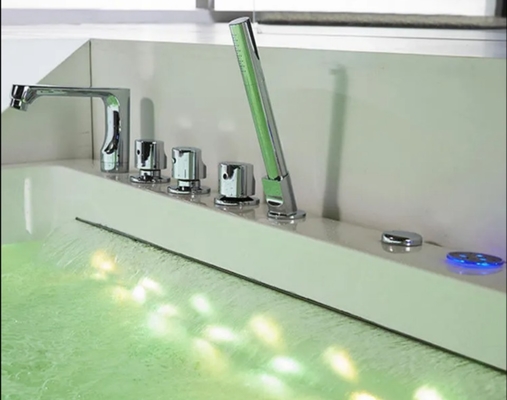 Customizable Contemporary Corner Massage Bathtub Air Massage Bathtub Eco Friendly