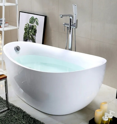 Customization Oval Stand Alone Bathtub Egg Shaped Freestanding Bath Space Saving