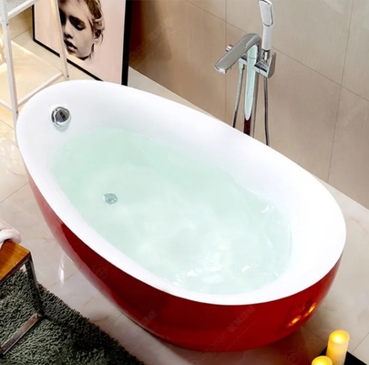 Customization Oval Stand Alone Bathtub Egg Shaped Freestanding Bath Space Saving