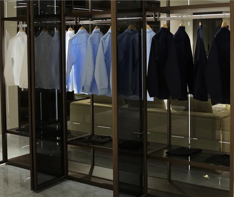 Easy To Clean Glass Bedroom Wardrobes Modern Wardrobe Closet Exquisite Design