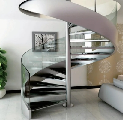 High Durability Metal And Glass Banister SS Railing With Glass Mirror Polished