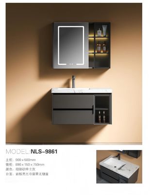 Water Resistant Bathroom Sanitary Wares with LED Mirror for Hotels