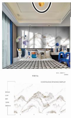 Light Yellow and Light Grey Non-Slip Glazed Ceramic Tiles with Black Stone Imitation Texture for Indoor and Outdoor Use
