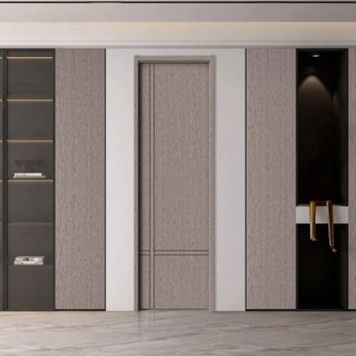 Customized WPC Door With 60/70/80/90/100mm Frame Line And 90/120/140/180/200/260mm Frame ISO9001 Certified