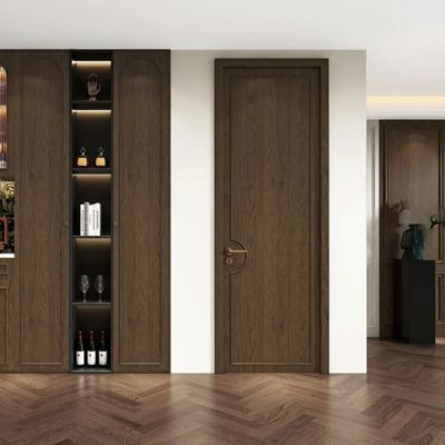 Vintage Interior WPC Door With Left Or Right Handle Position And Customizable Special Functions For Hotel