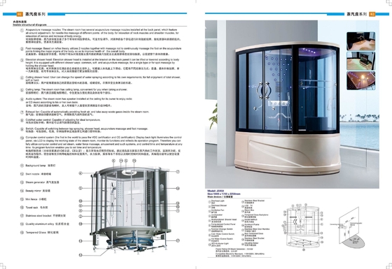 Intelligent Computer Control Bath Shower Steam Cabin 1800×1700×2250mm Size