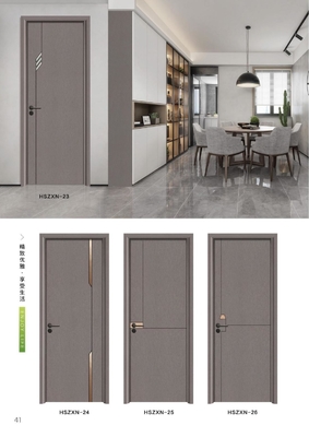 Heat Insulation Interior WPC Door With Frame Customized Width 850mm 950mm