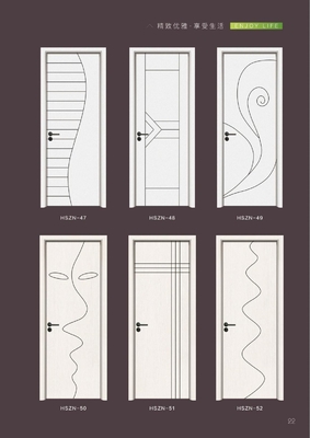 Customizable Interior WPC Door With 60mm Door Frame Line Fire Retardant