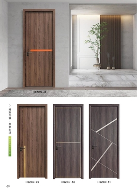Customizable Interior WPC Door With 60mm Door Frame Line Fire Retardant
