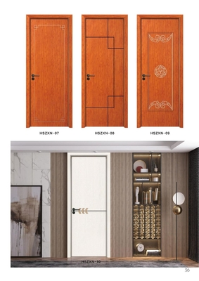 Waterproof WPC Bathroom Doors With Customizable Frame Line 60/70/80/90/100mm