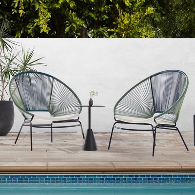 Minimalist Design Modern Outdoor Patio Furniture Metal Patio Chairs Anti Corrosion