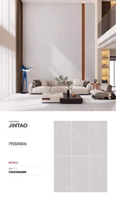 Glazed Ceramic Tiles Vintage Design Style Heat Insulation Firebrick Low Water Absorption 750*1500 Floor Specification