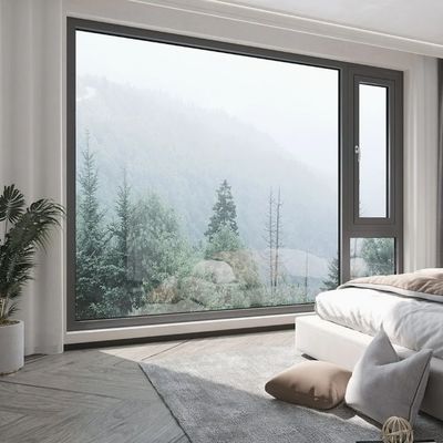 Modern Aluminum Sliding Window with Stainless Steel Flynet for Residential and Commercial Buildings with Screw Fixing Installation
